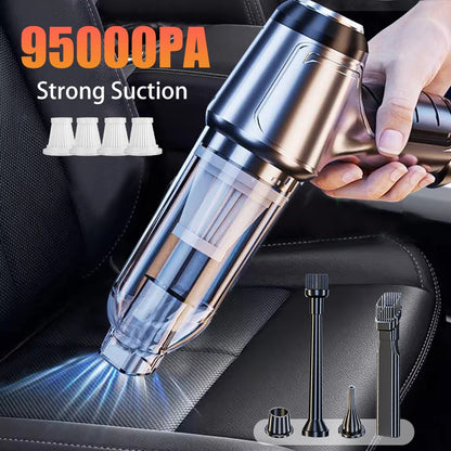 Handheld Wireless Car Vacuum Cleaner 95000Pa 2-in-1 Blower & Home Use