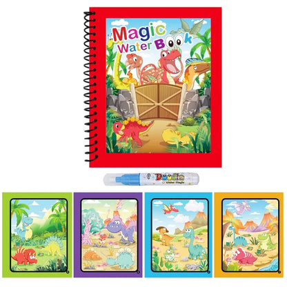 Magic Water Drawing Book for Kids with Water Pen
