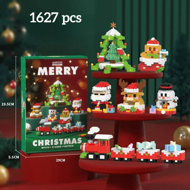 Christmas Mini Building Blocks Toy Set – Festive Holiday Gift