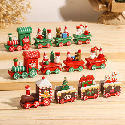 Christmas Wooden Train Decoration – Festive Holiday Ornament