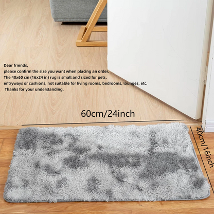 Tie-Dye Fluffy Plush Area Rug – Soft Shaggy Carpet for Living Room & Kids