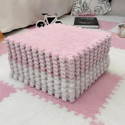 Interlocking Foam Puzzle Play Mat Tiles – Soft Plush Carpet for Kids & Baby
