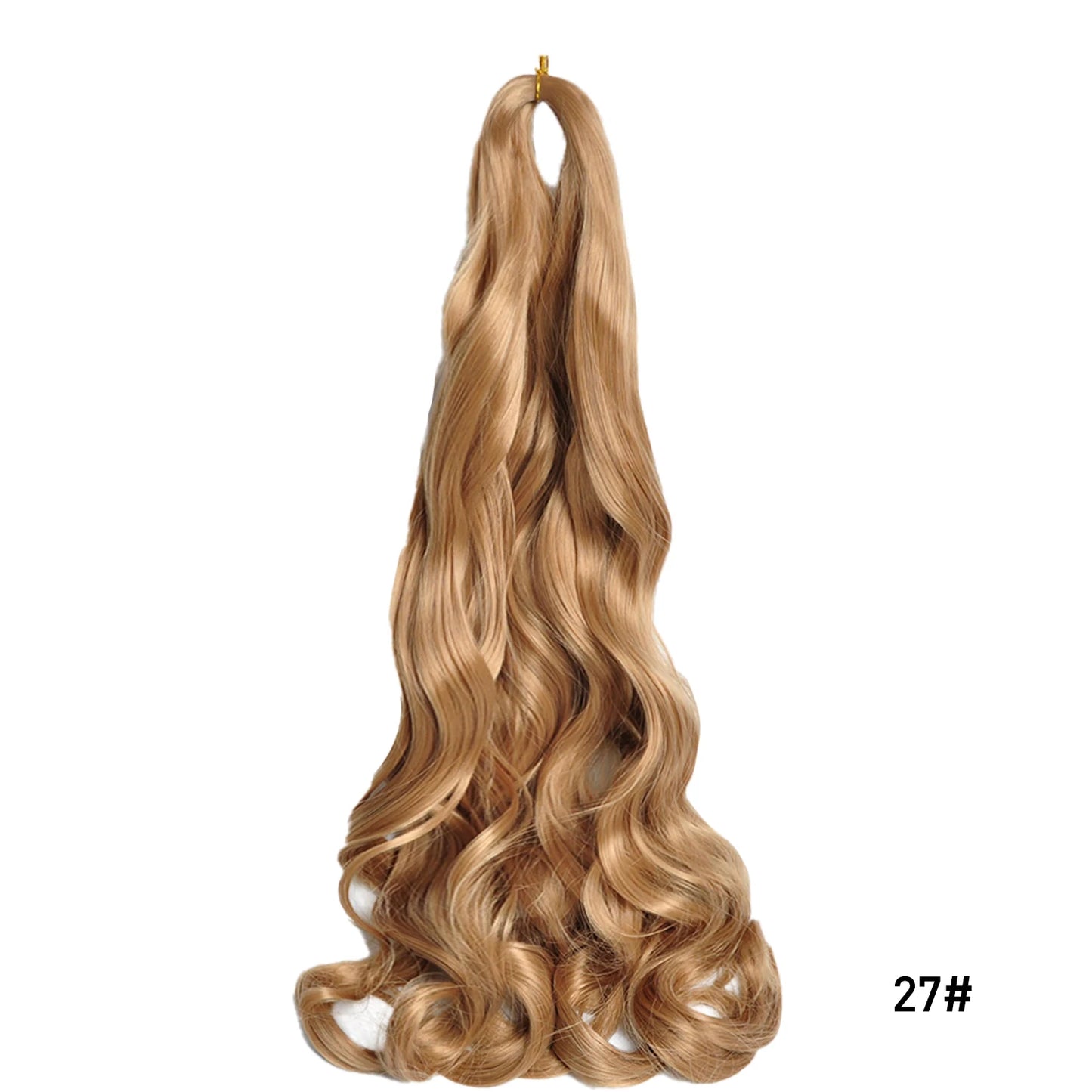 French Curl Braiding Hair 24 Inch – Pre-Stretched Synthetic Spiral Braids for Women