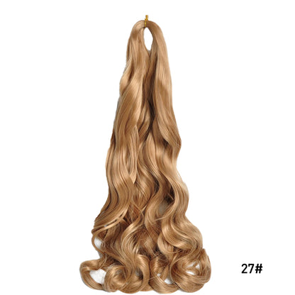French Curl Braiding Hair 24 Inch – Pre-Stretched Synthetic Spiral Braids for Women