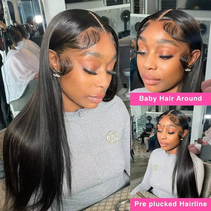 360 Lace Front Wig Straight Human Hair Brazilian HD Lace