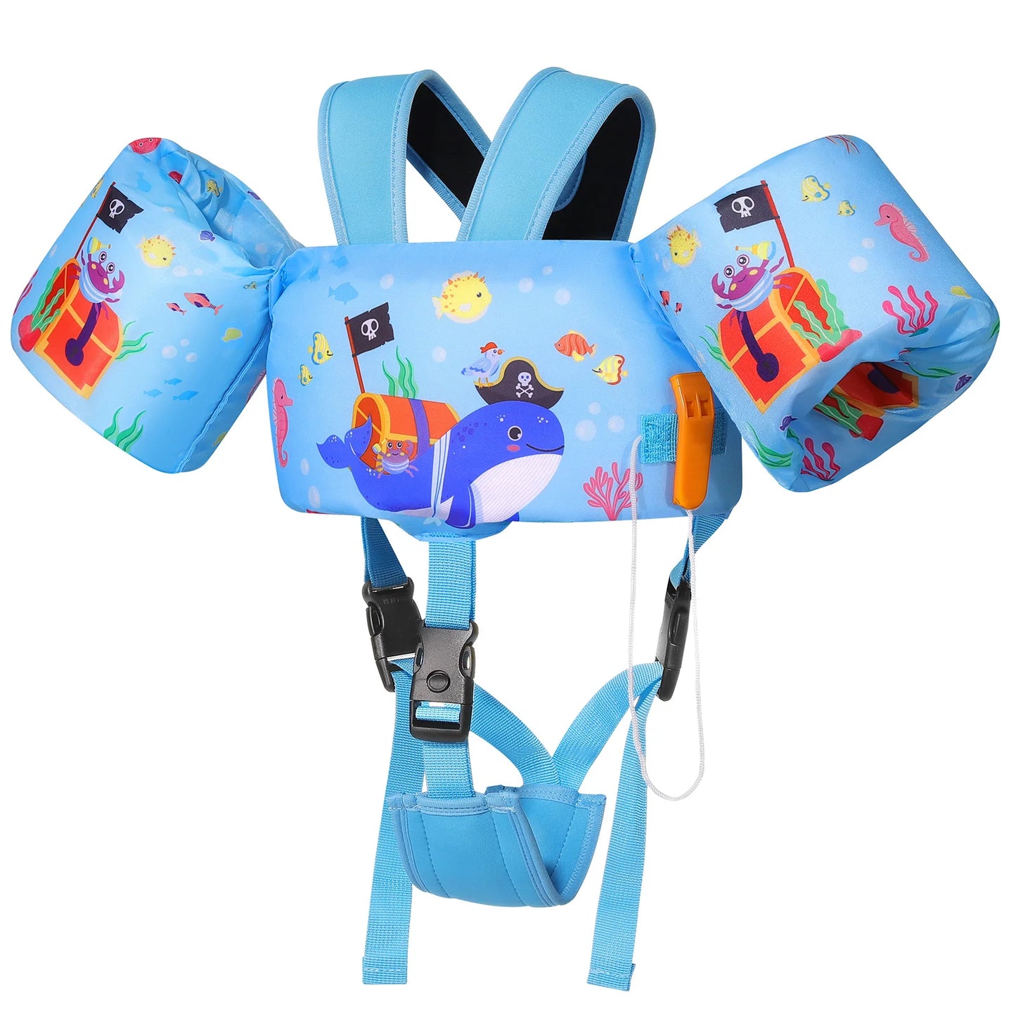 Kids Swim Vest Toddler Floatie Jacket with Arm Bands & Adjustable Straps