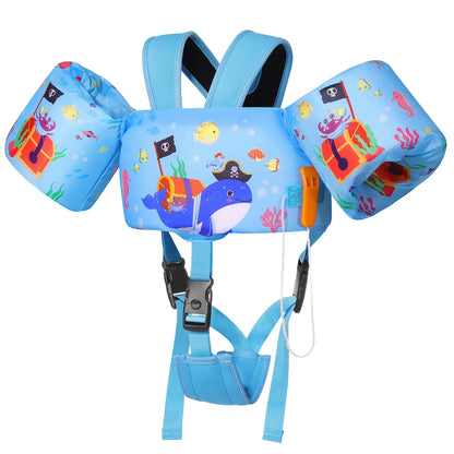 Kids Swim Vest Toddler Floatie Jacket with Arm Bands & Adjustable Straps