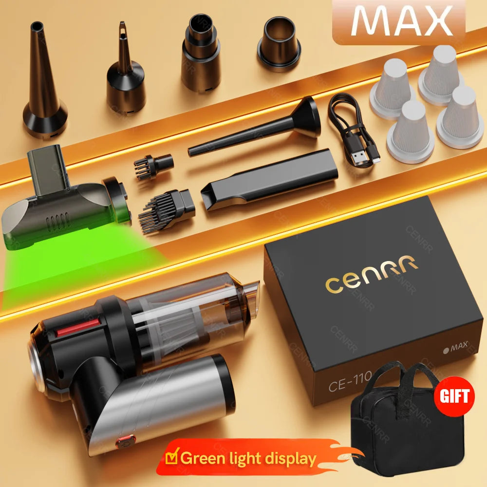 Cenrr CE-110 MAX Mini Cordless Car Vacuum Cleaner 998000Pa – Handheld Blower