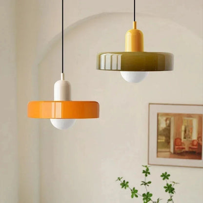 Nordic Glass Bauhaus Pendant Light – Retro Chandelier for Dining Room, Bedroom & Cafe
