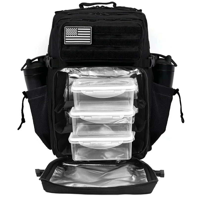 45L Meal Prep Backpack – Insulated Cooler Gym & Tactical Bag