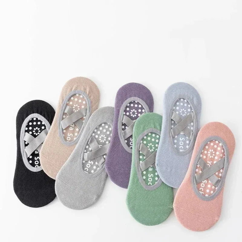 Non-Slip Yoga Socks for Women – Backless Ballet & Pilates Grip Socks