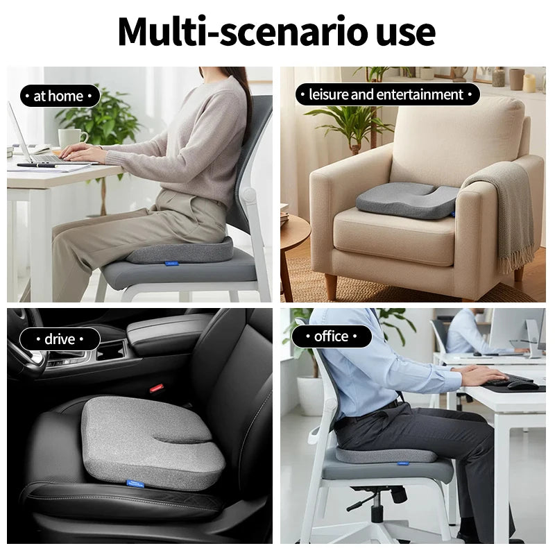Orthopedic Memory Foam Seat Cushion – Tailbone & Sciatica Pain Relief