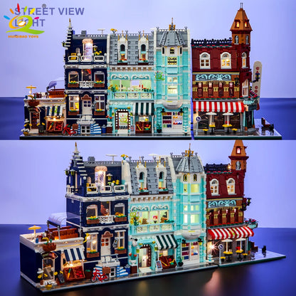 Corner Coffee Shop MOC Building Blocks Set – City Street View