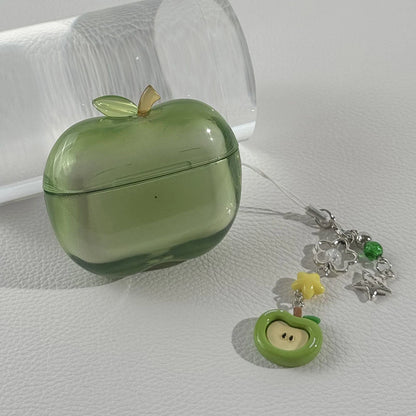 Apple Shape AirPods Case with Charm Lanyard – Drop-Proof TPU