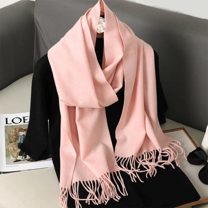 Cashmere-Feel Winter Scarf – Women's Long Warm Pashmina Shawl & Wrap