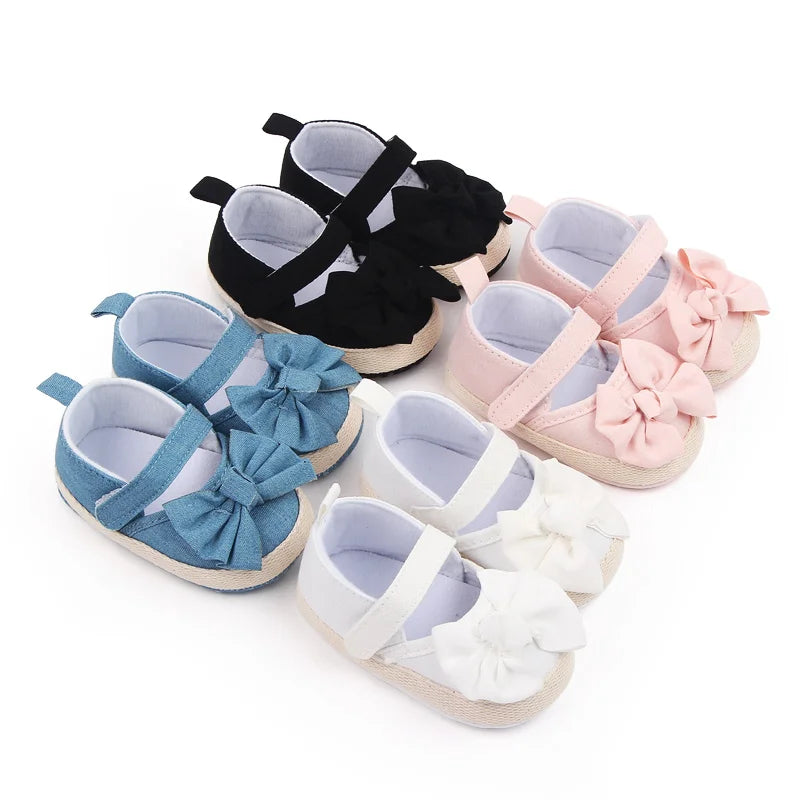 Baby Girl Mary Jane Shoes – Soft Sole Bowknot Sandal