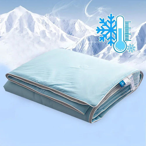 Ice Silk Cooling Comforter – Lightweight Summer Blanket