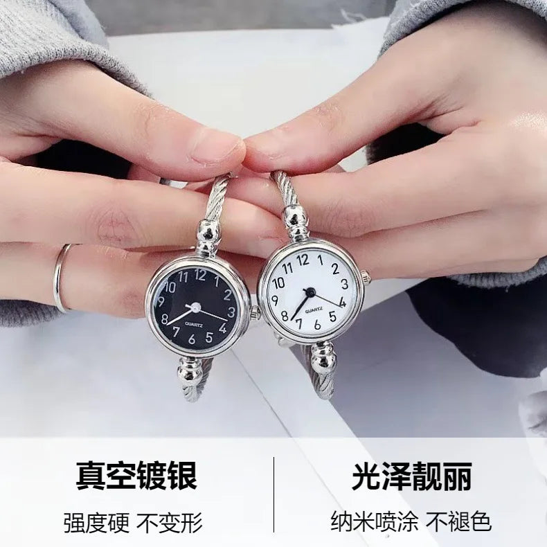 Women's Luxury Bracelet Bangle Watch – 2-Piece Set