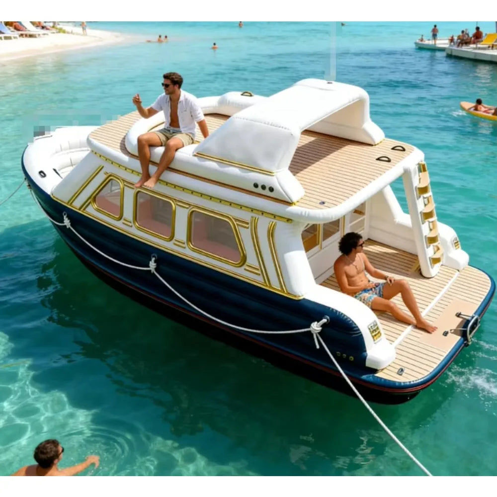 Double Deck Inflatable Electric Floating Party Boat