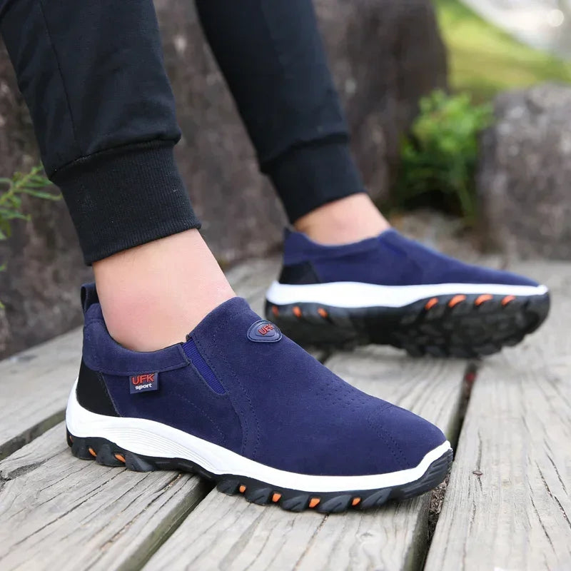 Men's Slip-On Hiking Shoes – Anti-Slip Waterproof Outdoor Sneakers