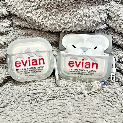 Evian Mineral Water AirPods Case with Mini Bottle Charm