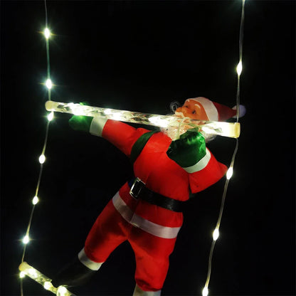 Santa Claus Climbing Ladder LED Light – 3M Outdoor Christmas Decoration