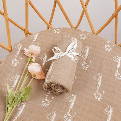 Baby Muslin Swaddle Blanket – Soft Bamboo Cotton, 47x43in, 22 Prints