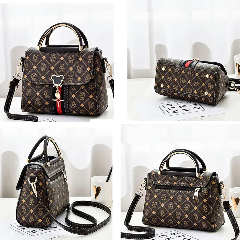 Printed Monogram Handbag for Women – Luxury Crossbody Tote
