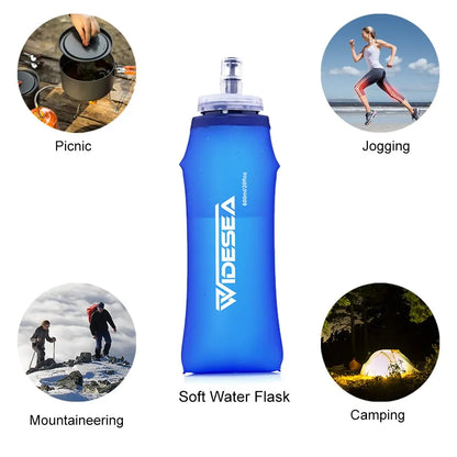 Widesea 600ML BPA Free Folding Soft Water Bottle