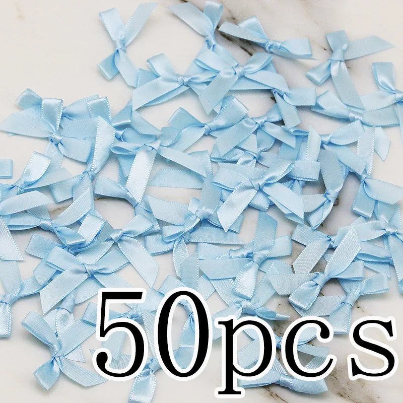 Satin Ribbon Bows 50pcs for DIY Crafts & Gift Wrapping