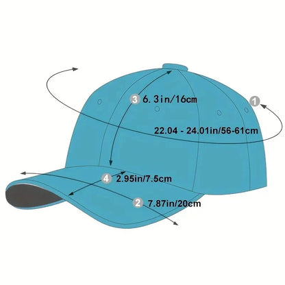 Solid Color Baseball Cap – Unisex Retro Adjustable Hat