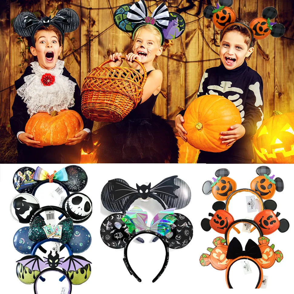 Disney Mickey Minnie Ears Headband – Sequin Bow Costume Cosplay