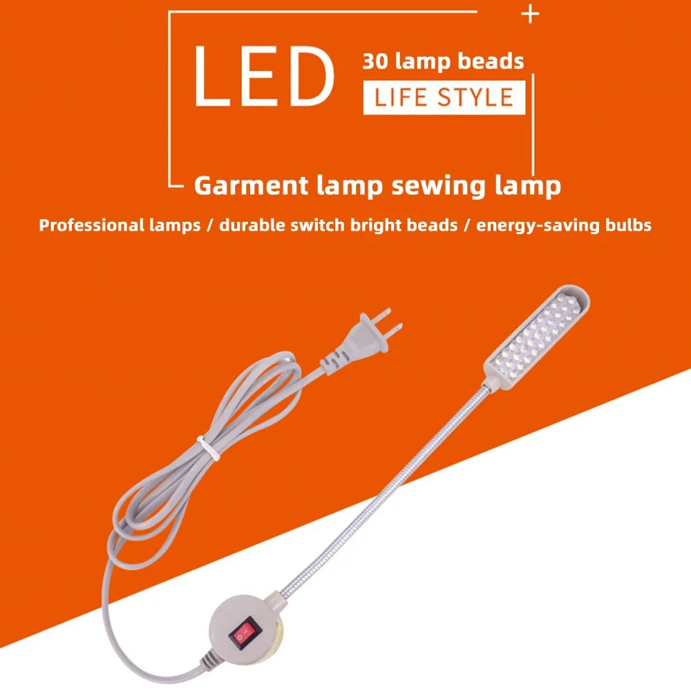 30 LED Sewing Machine Light – Flexible Gooseneck Work Lamp