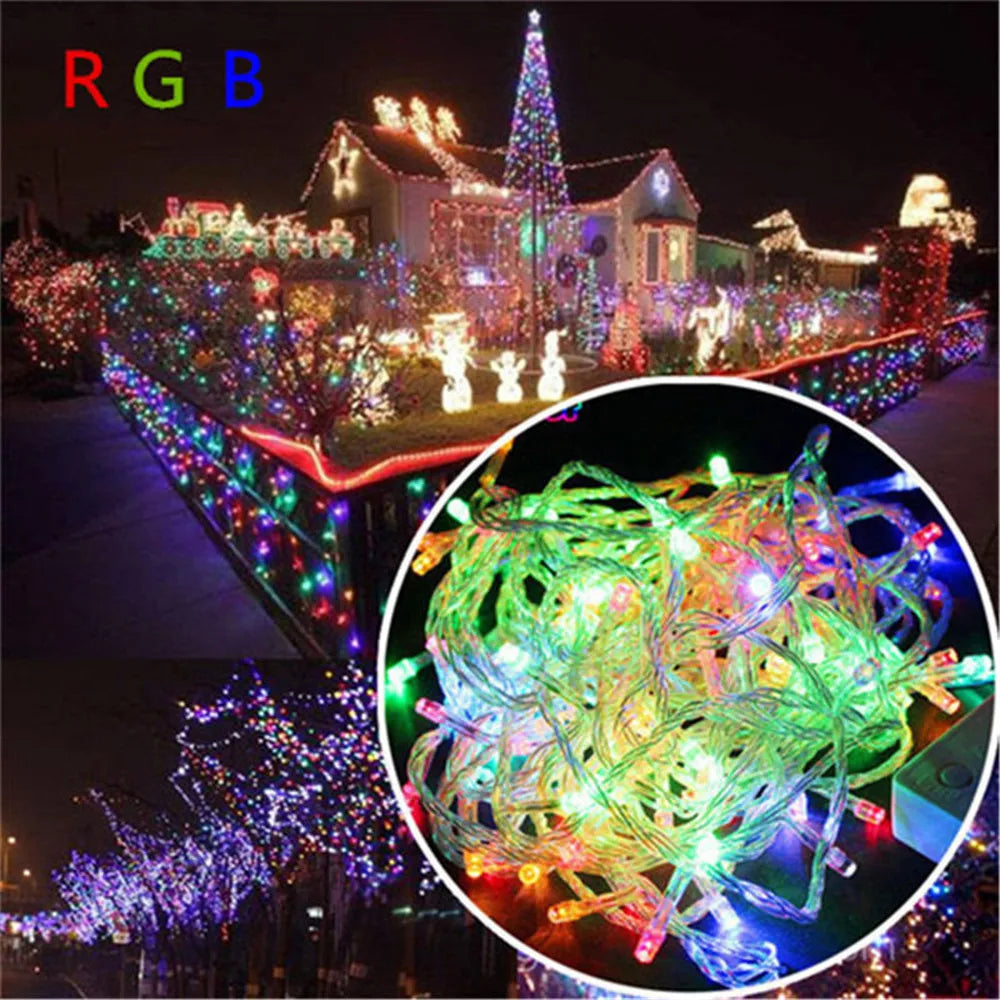 LED String Fairy Lights – 8 Modes, 5M–100M, Indoor & Outdoor