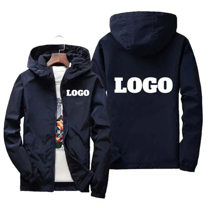Custom Print Men's Waterproof Windbreaker Jacket – Personalized Hoodie
