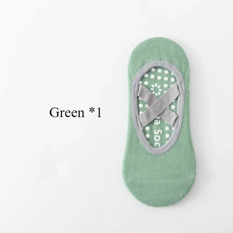 Non-Slip Yoga Socks for Women – Backless Ballet & Pilates Grip Socks