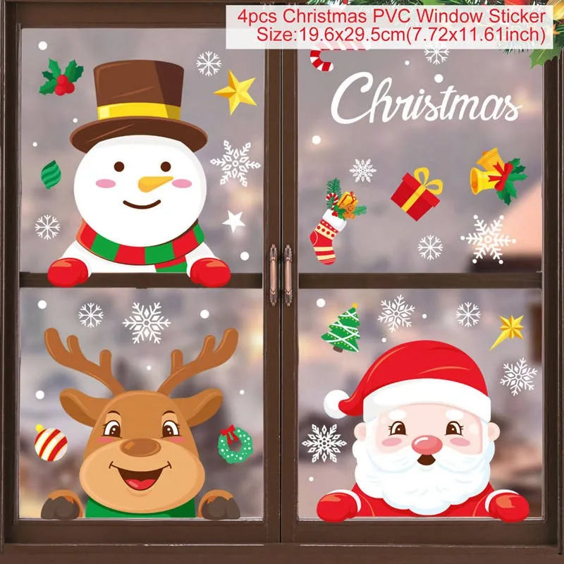Christmas Window Stickers – PVC Removable Holiday Wall & Glass Decals