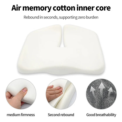 Orthopedic Memory Foam Seat Cushion – Sciatica & Tailbone Relief