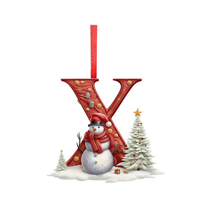 Acrylic Letter Christmas Tree Ornament – All 26 Letters