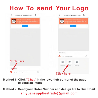 Custom Thank You Stickers 100 Pack – Personalized Logo Labels