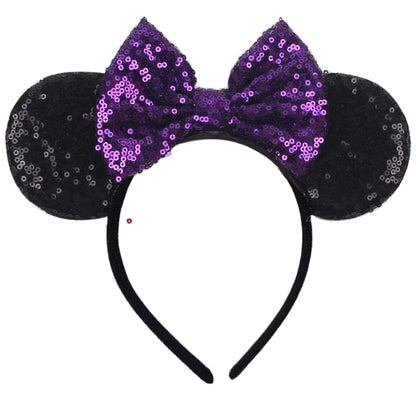 Disney Mouse Ear Headband Sequin Bow for Girls Adults Halloween Party