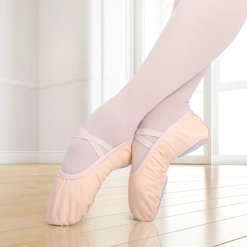 Ballet Dance Slippers – Split Sole Canvas Shoes for Women & Girls