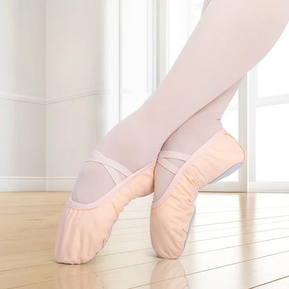 Ballet Dance Slippers – Split Sole Canvas Shoes for Women & Girls