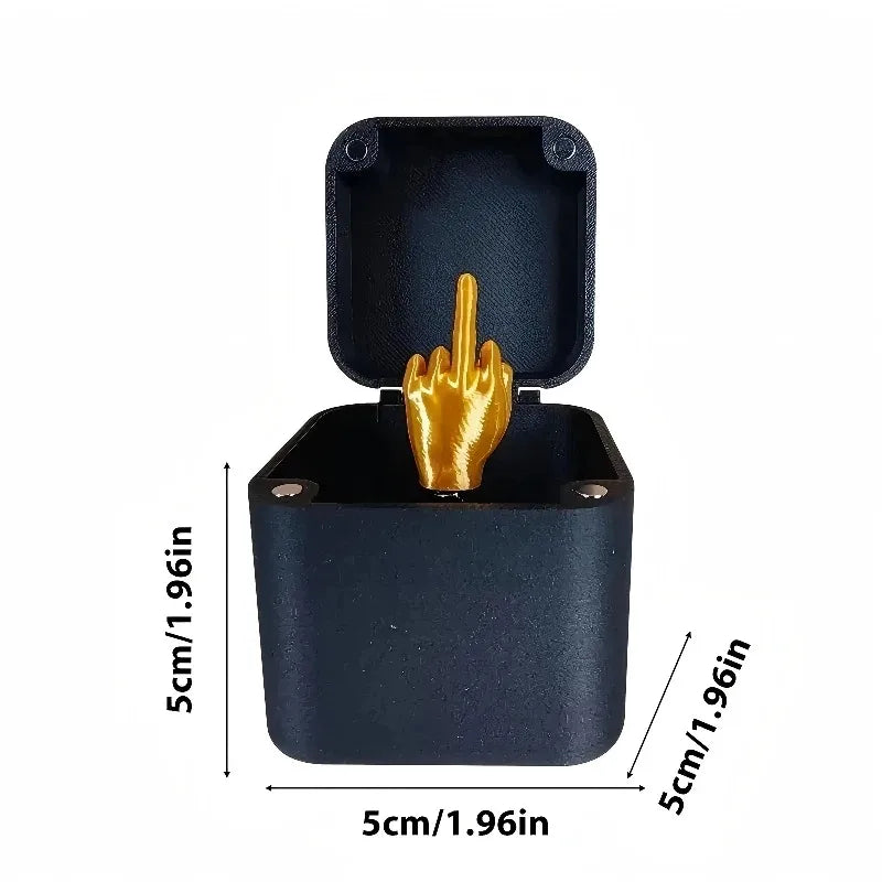 Funny Middle Finger Surprise Box – Novelty Gag Gift Desk Toy