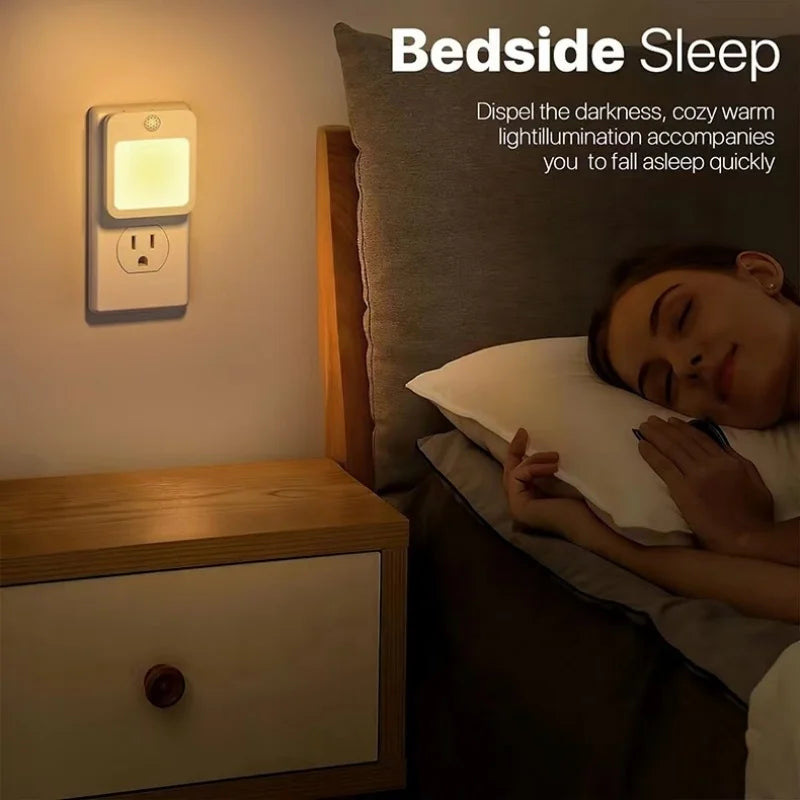 Motion Sensor Night Light – Plug-In LED with Adjustable Brightness