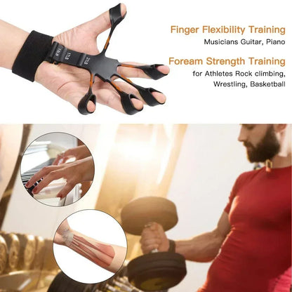 Silicone Finger Grip Strengthener – Guitar & Gym Hand Trainer