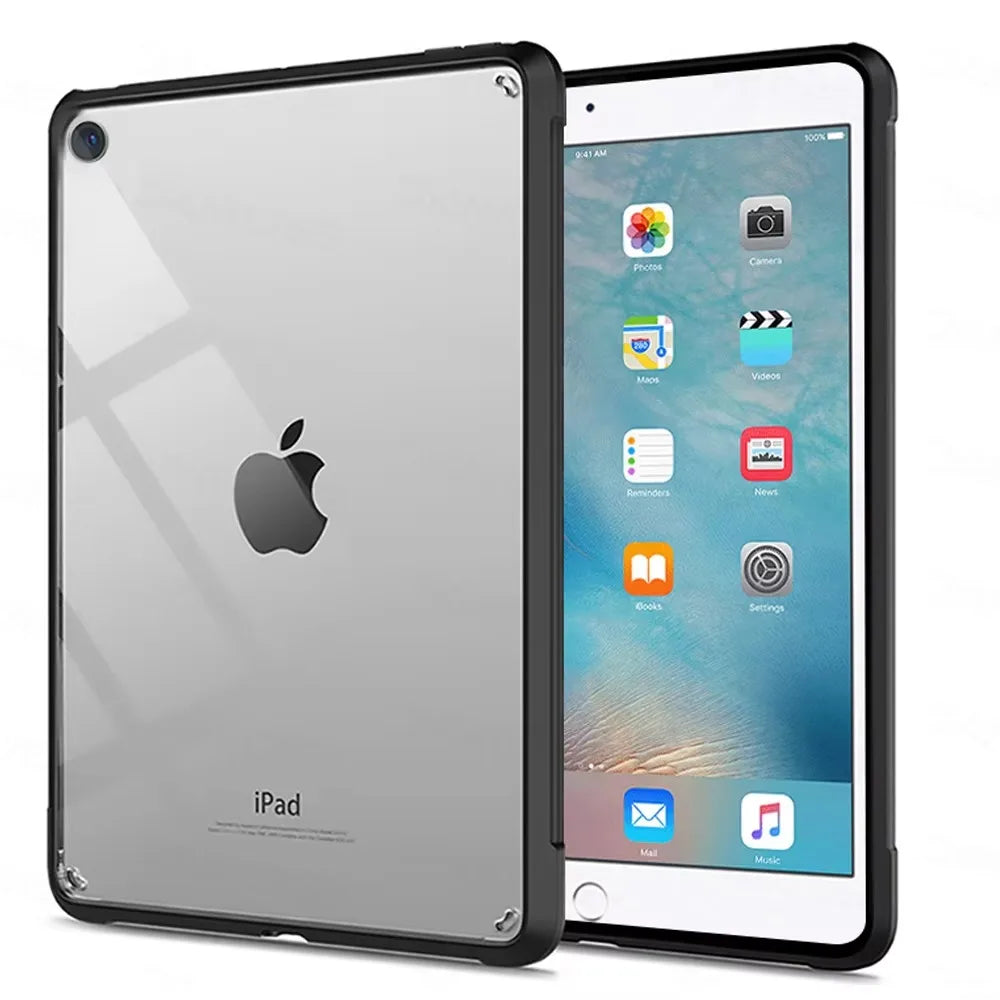 Clear Silicone iPad Case with Protective Bumper – Multi-Model Compatible