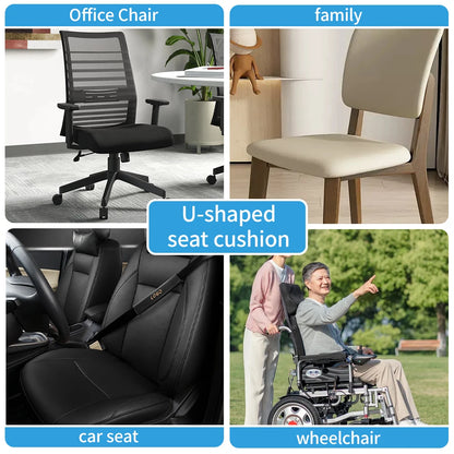 U-Shaped Seat Cushion – Breathable Foam for Buttock Relief