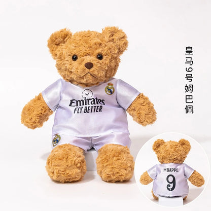 Football Player Plush Teddy Bear – Soccer Star Stuffed Doll