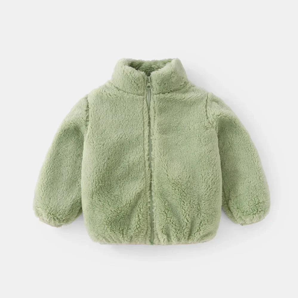 Kids Fleece Zip-Up Jacket – Warm Toddler Outerwear for Boys & Girls